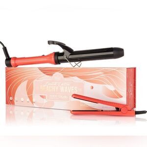 ALMOST FAMOUS Beachy Waves Babe 2-Piece Set with Curling Iron & Mini Flat Iron